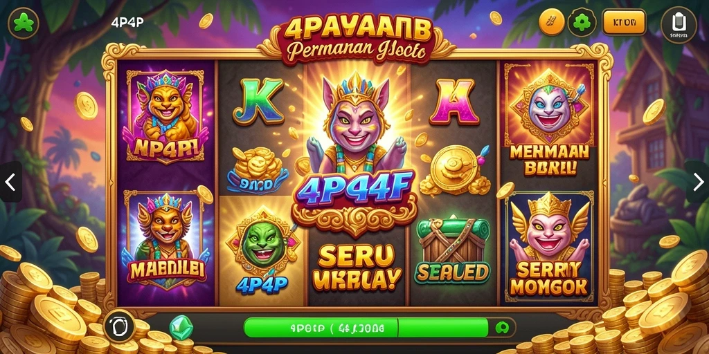Tampilan utama gameplay 4P4P dengan berbagai tema Slot yang menarik.
