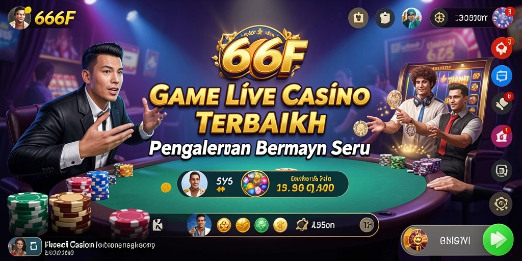 Screenshot gameplay 666F yang menggambarkan suasana Live Casino yang seru.