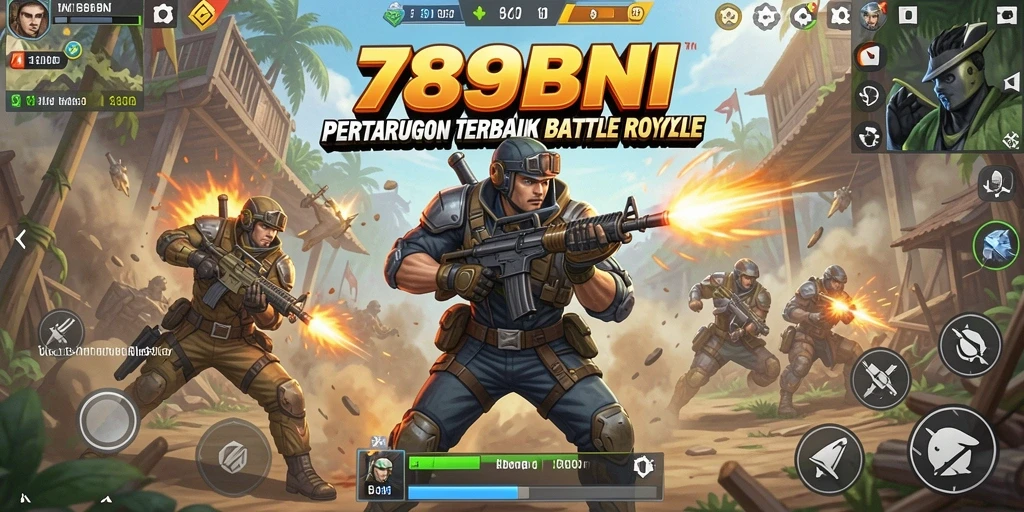 Gameplay seru 789BNI Battle Royale saat pertandingan berlangsung.