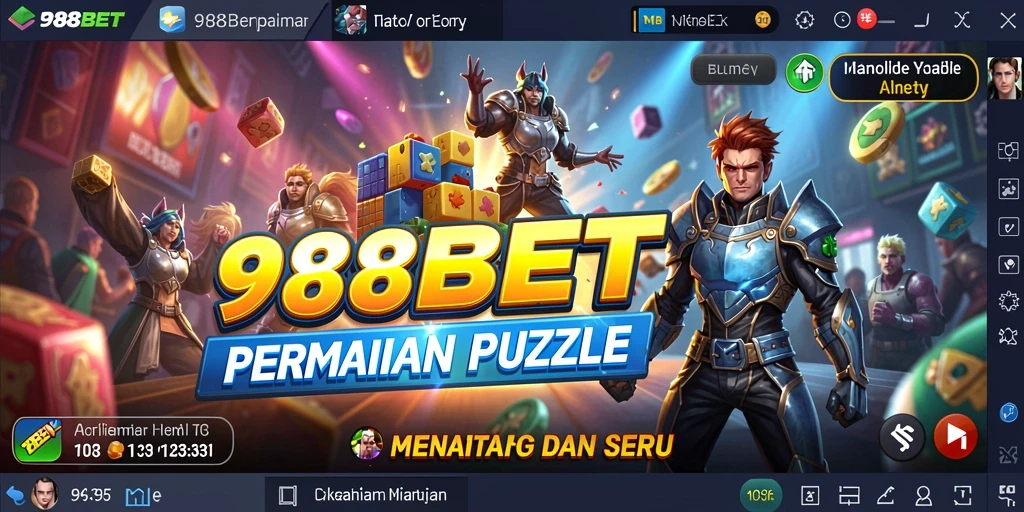 Tampilan gameplay 988BET yang menantang dan seru dalam menyelesaikan puzzle.