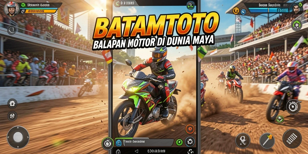 Tangkapan layar gameplay <strong>BATAMTOTO</strong> menunjukkan aksi balapan yang mendebarkan dan trek menantang.