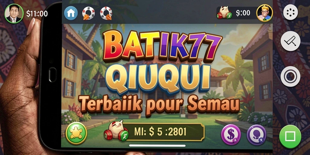 Tampilan menarik dari gameplay QiuQiu di BATIK77.