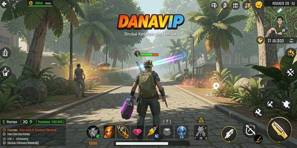 Tampilan gameplay menarik dari DANAVIP dalam mode simulasi.