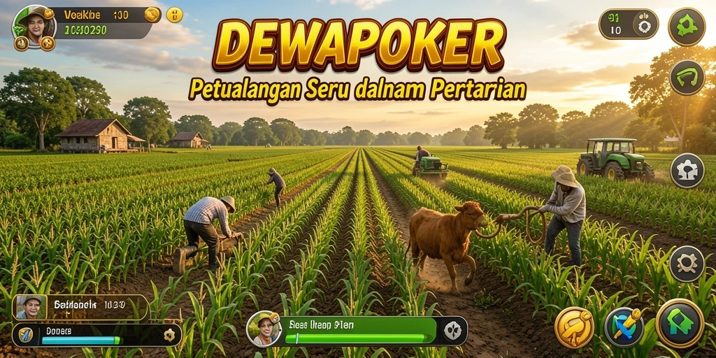 Tangkapan layar menampilkan gameplay DEWAPOKER yang seru dalam bertani.