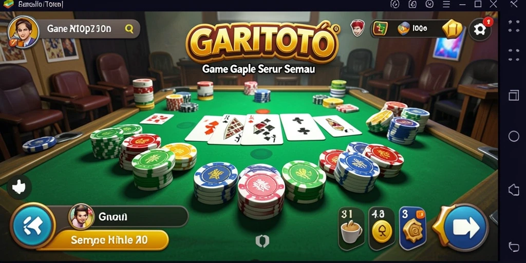 Tampilan menarik dari gameplay Gaple di GARITOTO.