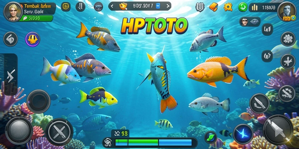 Tampilan gameplay HPTOTO yang penuh aksi Tembak Ikan.