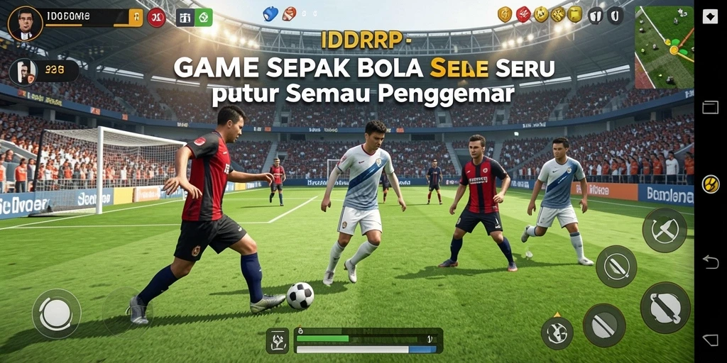 Tampilan menarik dari gameplay IDRRP yang penuh aksi sepak bola.