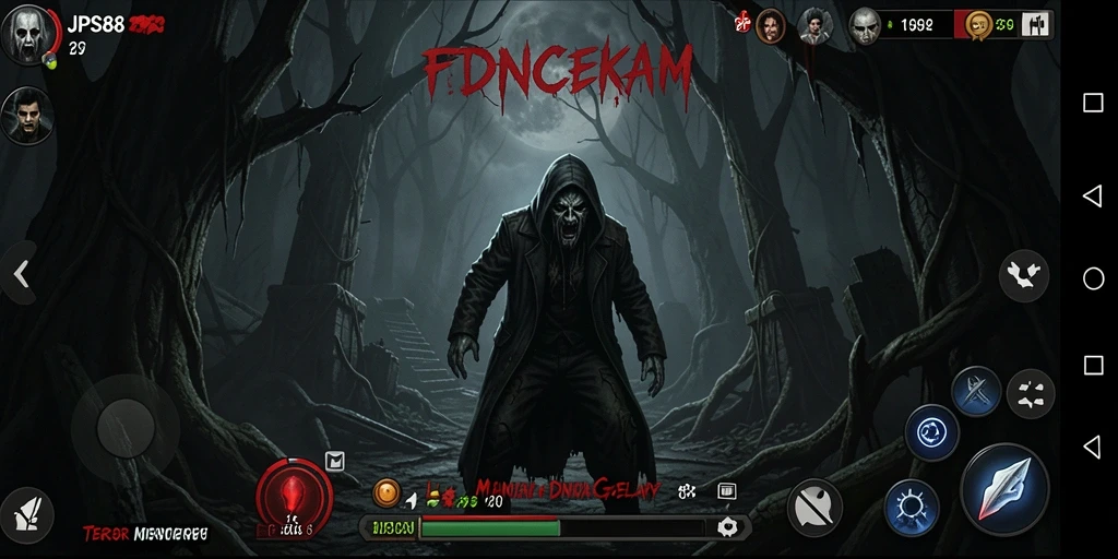 Tampilan gameplay JPS88 yang menegangkan dengan nuansa horor yang kental.
