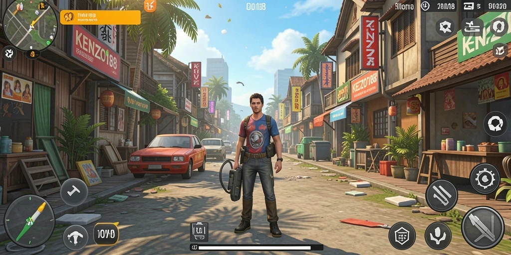 Tampilan gameplay KENZO188 yang menarik dan interaktif.