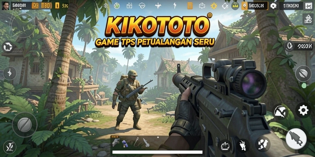 Tampilan gameplay seru dalam KIKOTOTO dengan aksi mendebarkan.