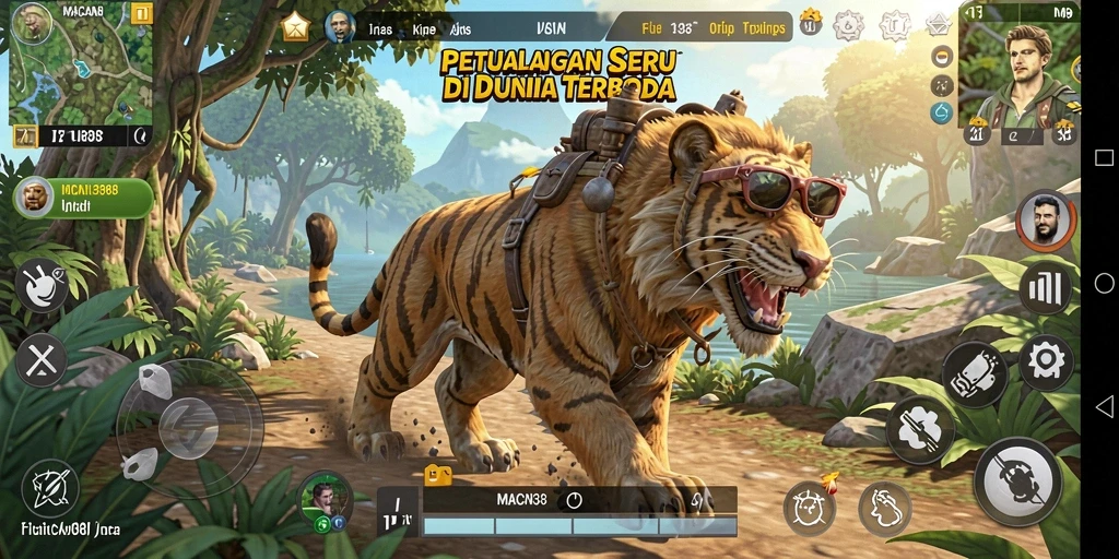 Tampilan gameplay seru dari MACAN388 yang menampilkan eksplorasi dunia terbuka.