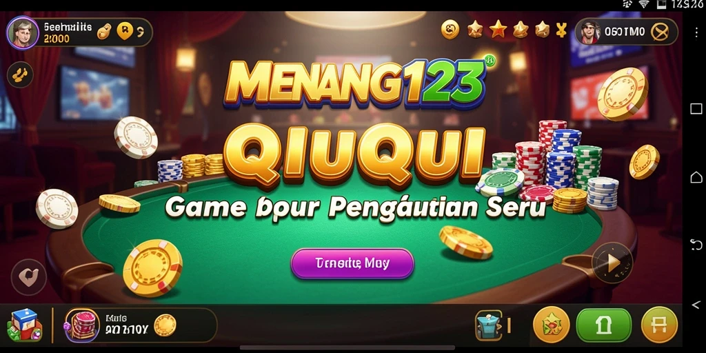 Tampilan seru dalam permainan QiuQiu dengan MENANG123