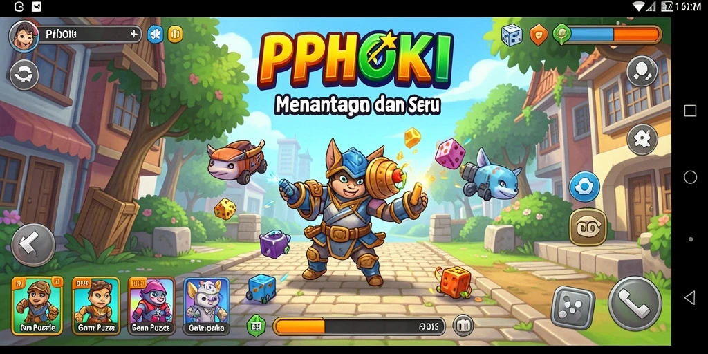 Screenshot gameplay PPHOKI menunjukkan tantangan teka-teki seru.