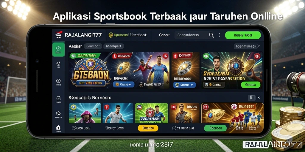 Tampilan dinamis dari gameplay taruhan di RAJALANGIT77.