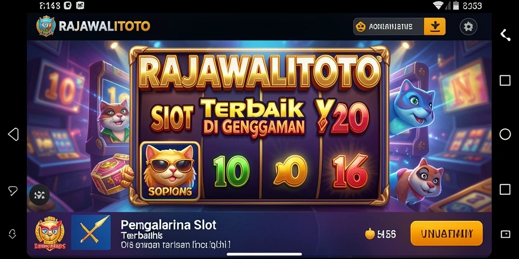 Screenshot gameplay RAJAWALITOTO menampilkan mesin slot dengan grafik yang mengesankan.