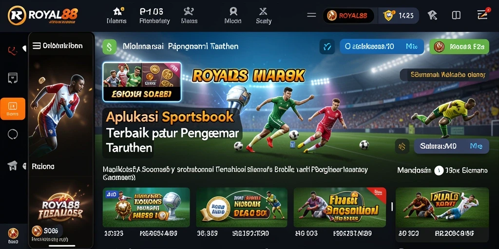 Tampilan gameplay Sportsbook yang menarik di ROYAL88.