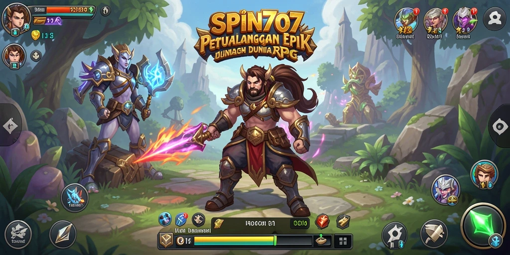 Tampilan gameplay menarik dengan karakter beraksi di dunia fantasi.