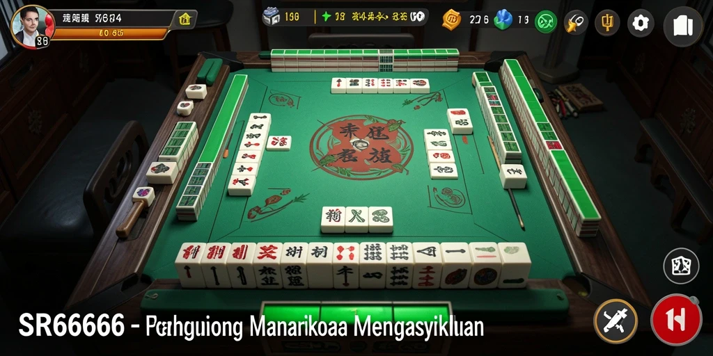Screenshot permainan SR6666 menampilkan gameplay Mahjong yang seru dan menantang.