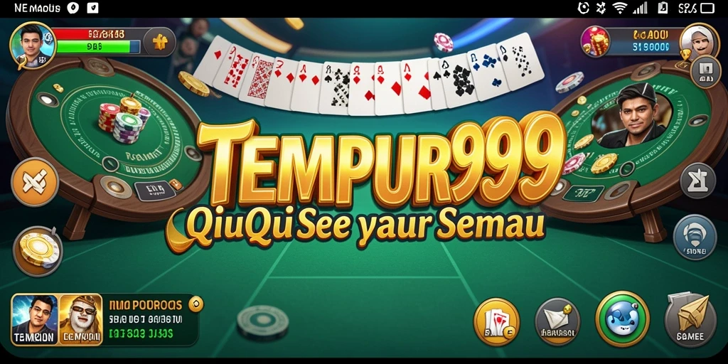 Screenshot TEMPUR99 menampilkan gameplay seru dari permainan QiuQiu.