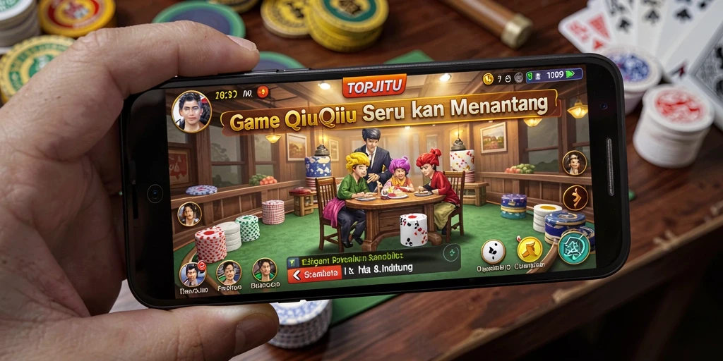 Tampilan gameplay QiuQiu yang seru dan kompetitif.