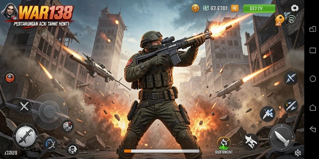 Tampilan aksi mendebarkan dalam gameplay WAR138 dengan karakter yang beragam.