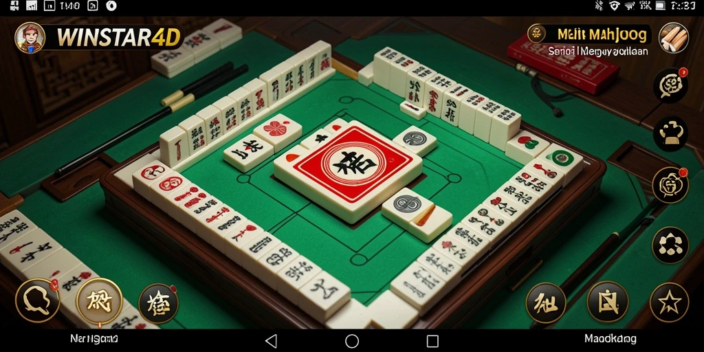 Tampilan gameplay memukau dari permainan Mahjong WINSTAR4D.