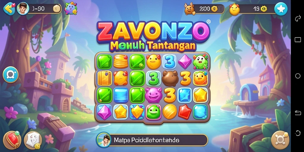Tampilan gameplay seru dan warna-warni dari ZAVONZO.